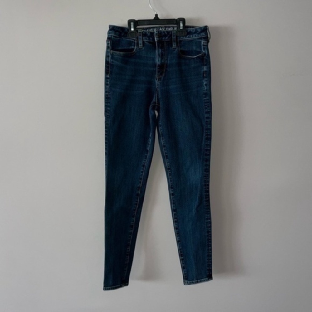 American Eagle Outfitters Super Stretch skinny navy blue jean 4
